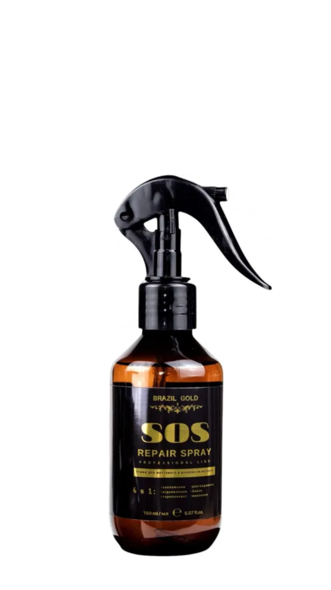 Спрей для миттевого відновлення волосся Brazil Gold SOS Repair Spray 6 in 1 150ml 