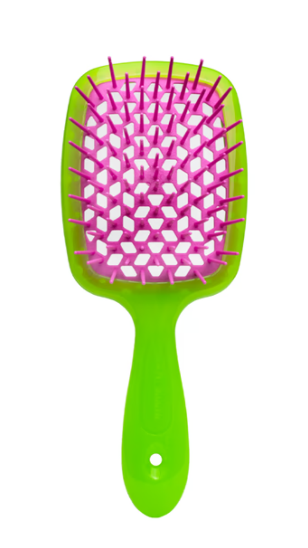 Гребінець Janeke Superbrush Standart САЛАТОВИЙ З ФІОЛЕТОВИМ