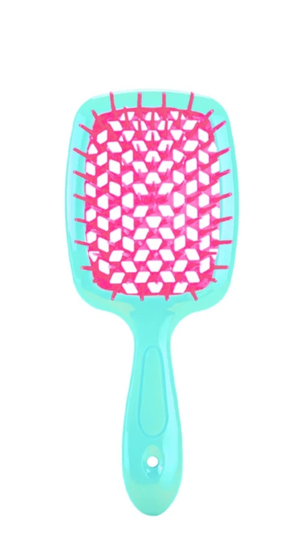 Гребінець HOLLOW COMB БІРЮЗА З МАЛИНОВИМ