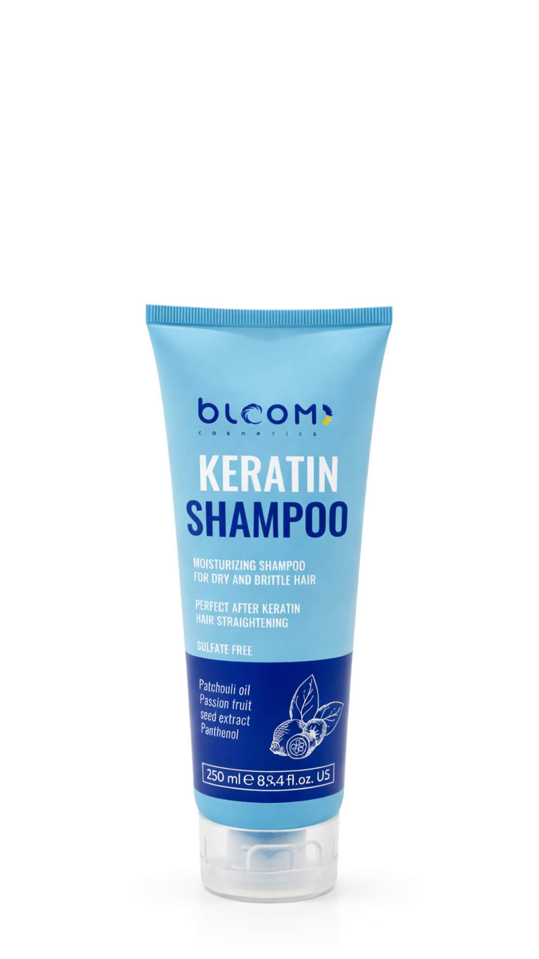 Шампунь для делікатного очищення BLOOM Keratin Shampoo 