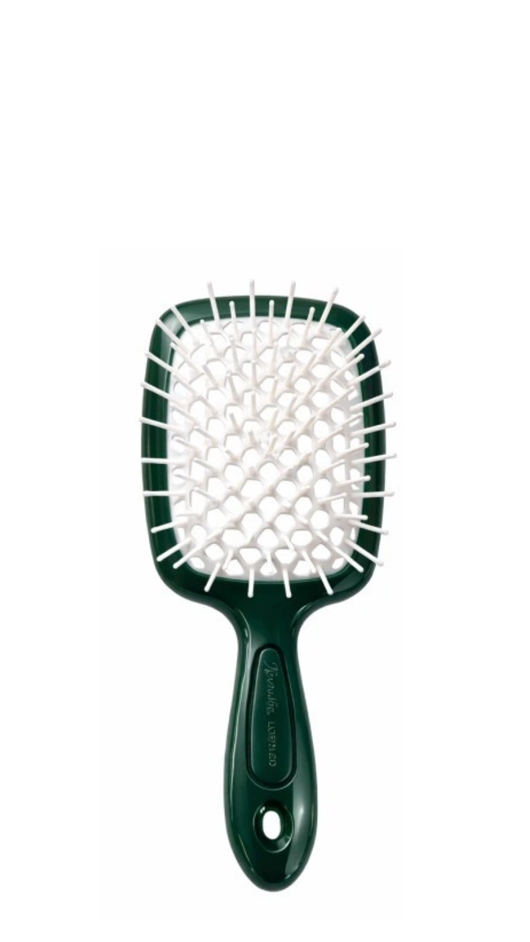 Гребінець Janeke Superbrush Small СМАРАГДОВИЙ З БІЛИМ