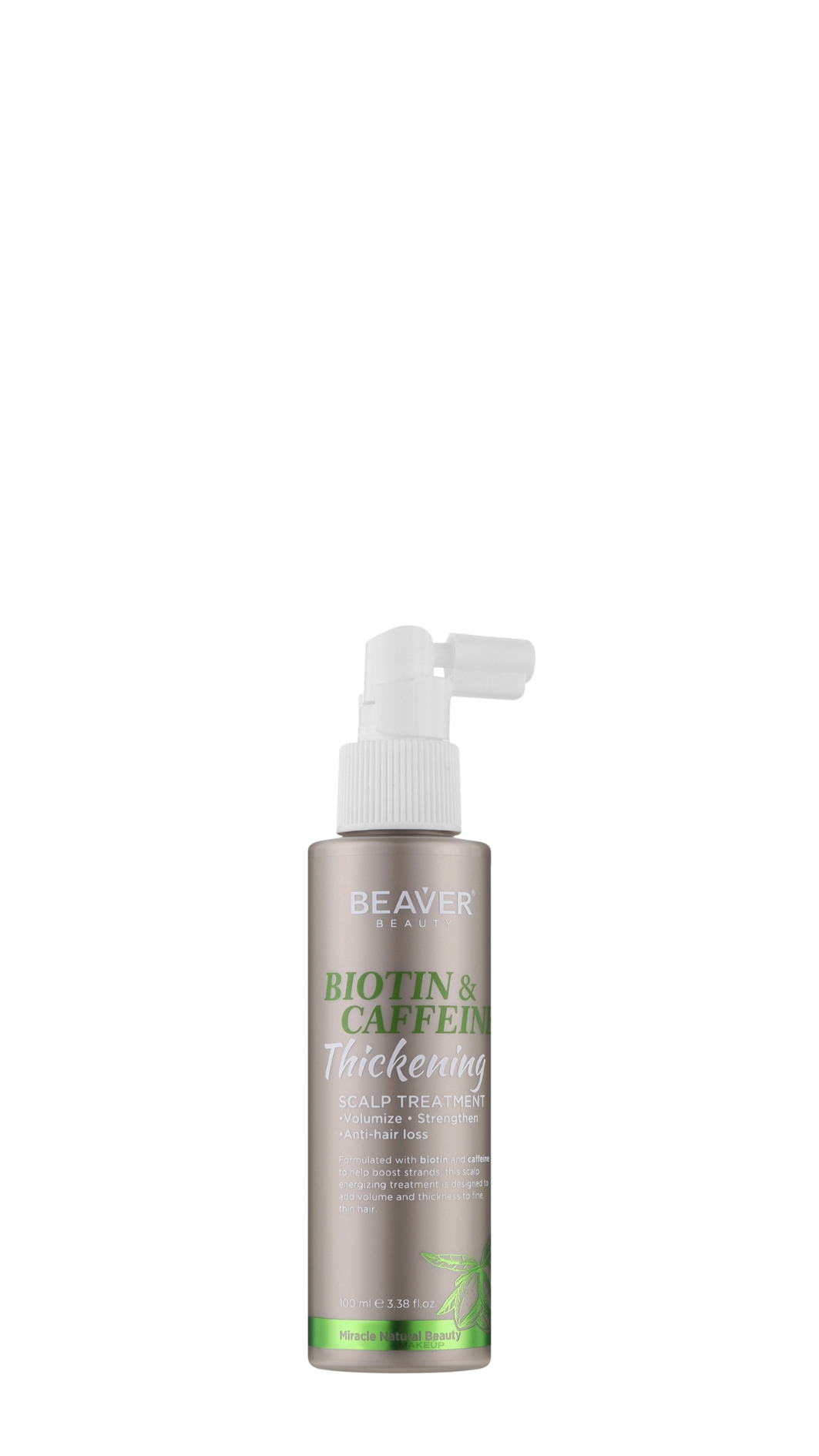 Спрей проти випадіння волосся з біотином та кофеїном BEAVER Biotin Caffeine Thickening Scalp Treatment 100ml 100ml